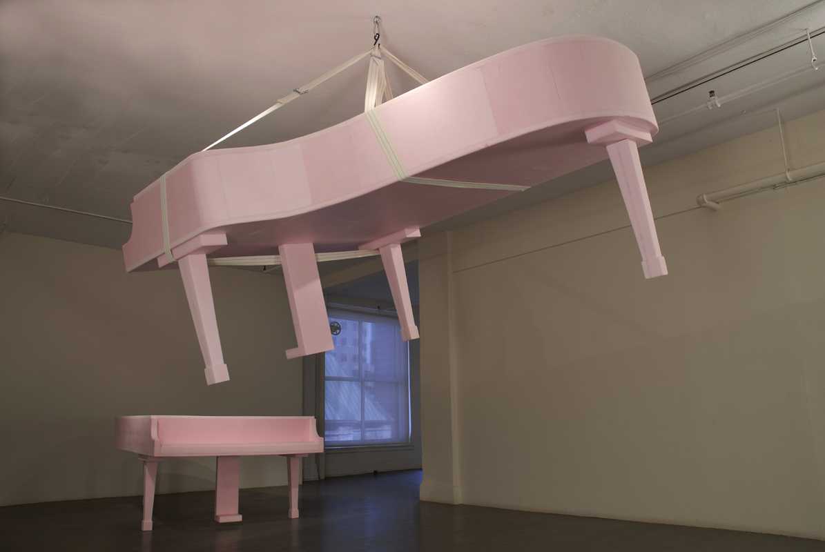 piano sulpture art styrofoam installation